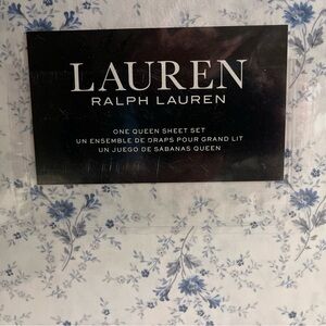 Spring 2026 Bedding- 4 Piece Queen Size Sheet Set- Blue Cottage Floral